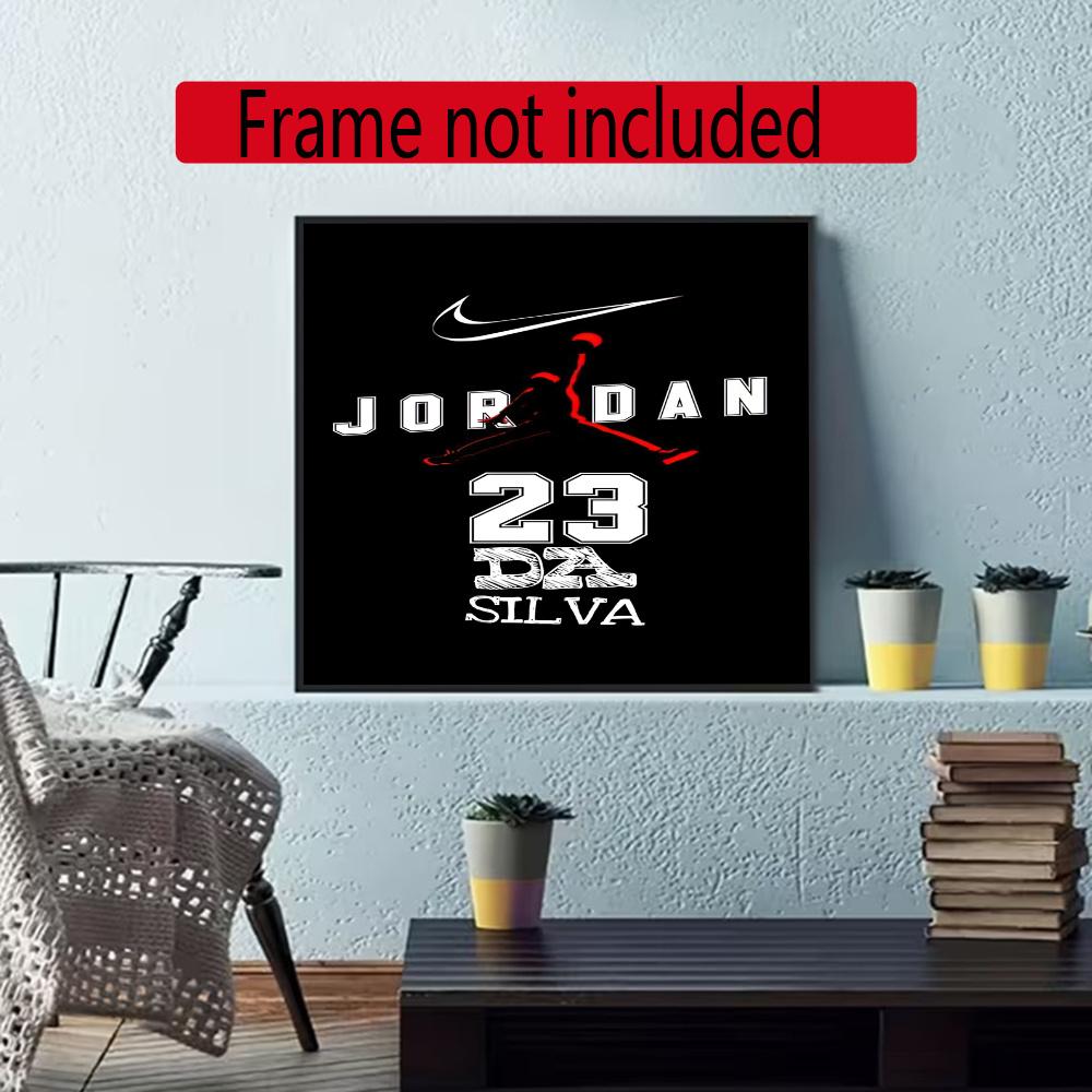 Jordan Diamond Painting Round Diamond Mosaic Rhinestones Diamond Embroidery Craft Kit Wall Decor Without Frame