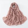 47 Colors Winter Hijab Fluffy Cotton Polyester Scarf Soft Pashmina Warm Neck Wrap Women Plain Fashion Cosy Shawl Shemagh