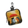 Trendy Mini Cute Cat Coin Purse PVC Water-resistant Zippered Wallet Lightweight Portable Storage Bag Friends Gift