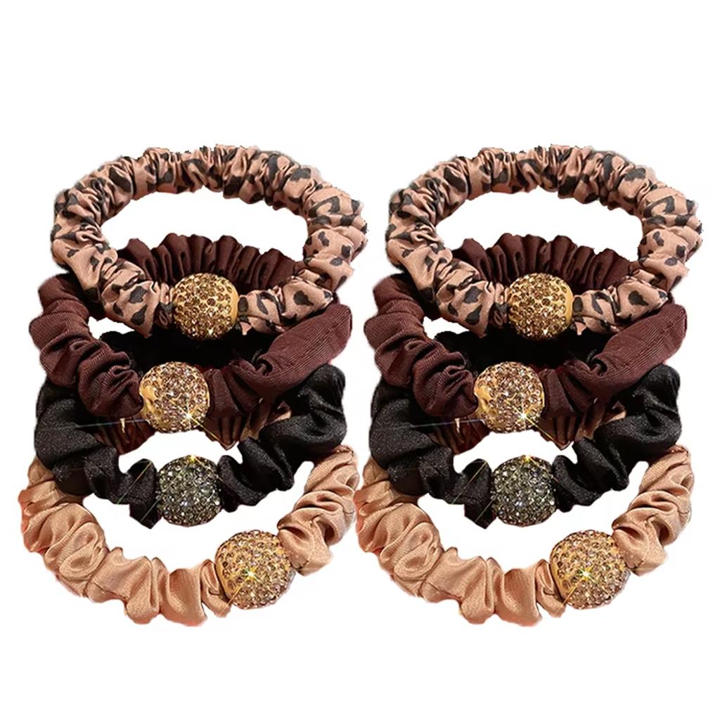 4/5/8Pcs Black Hair Band Accessories, Able Hairbands For Daily Use Elegant Ponytail Holders Hair Rubber Bands