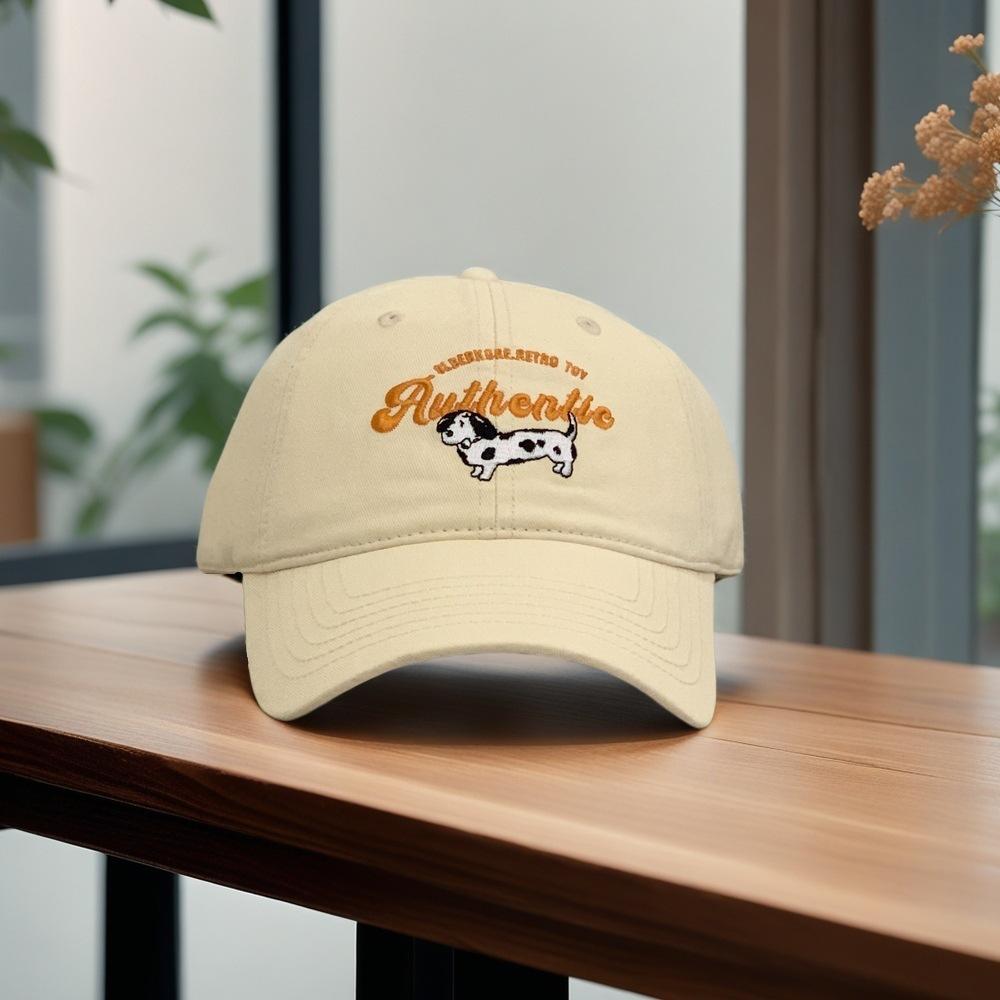 ins милая вышивка собаки мягкий топ бейсболка женская 2025 новая осенне-зимняя корейская универсальная кепка с козырьком~ L