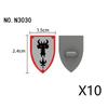 Medieval Military Parts Building Blocks Warrior Soldiers Castle Figures Knights Printed Shield Helmet Accessories DIY Bricks Toy