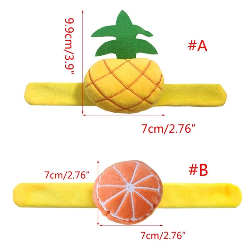 Pin Cushion Holders Wrist Pin Cushions Cute Pineapple Lemon Shaped Pad with Circle Bracelet DIY Needlework