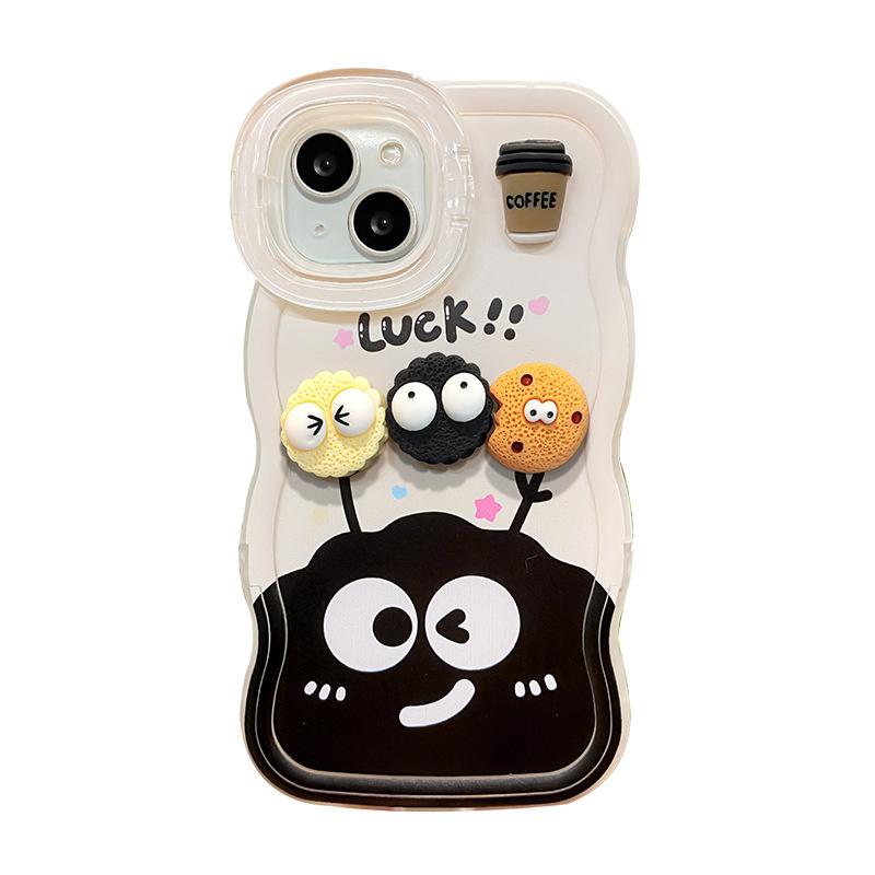 

Совместим с чехлом для телефона Apple 16PRO 15, Милая 3D-фигурка 14, Двойная подставка 13, Нишевый X Honor 200