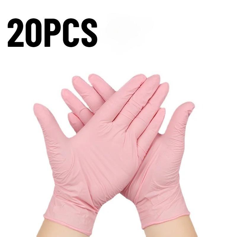 Disposable Light Pink Nitrile Gloves Disposable Cleaning Gloves Kitchen Hairdressing Manicure Dishwashing Cleaning Tools