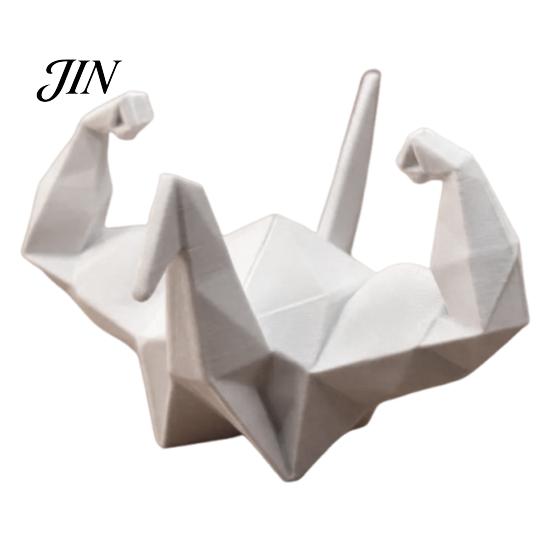 Office Desk Phone Holder Muscular Origami Cranes Holder, 3D Printed Mobile Decorative Stand Stand, Universal Cell Mount for Desktop Decoration