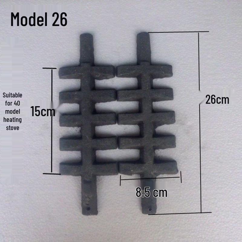 Rectangular Cast Iron Radiator Grille Set with Teeth and Bars Default