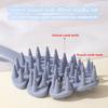 Masseur de Cuir Chevelu Brosse Shampooing Peigne de Soin du Cuir Chevelu avec Manche et Poils en Silicone Doux pour Cheveux Mouillés et Secs Élimine les Pellicules