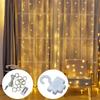 3*3m LED Curtain Lights USB Powered 8 Mode Remote Control Fairy String,Decoration Lights For Garland Wedding Home Bedroom