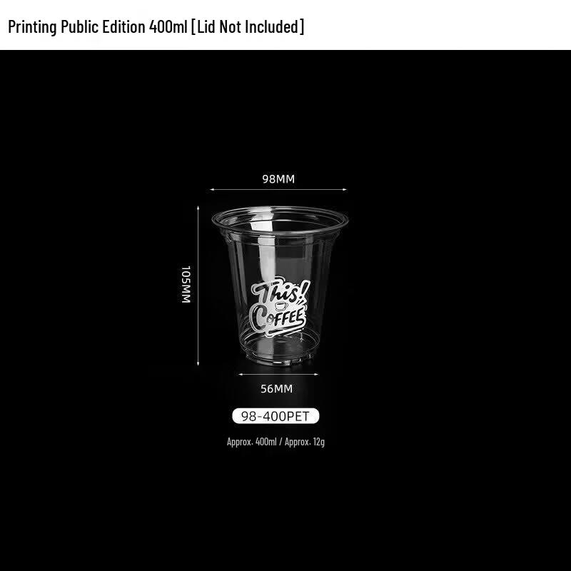 Disposable PET Cold Drink Cup with Lid