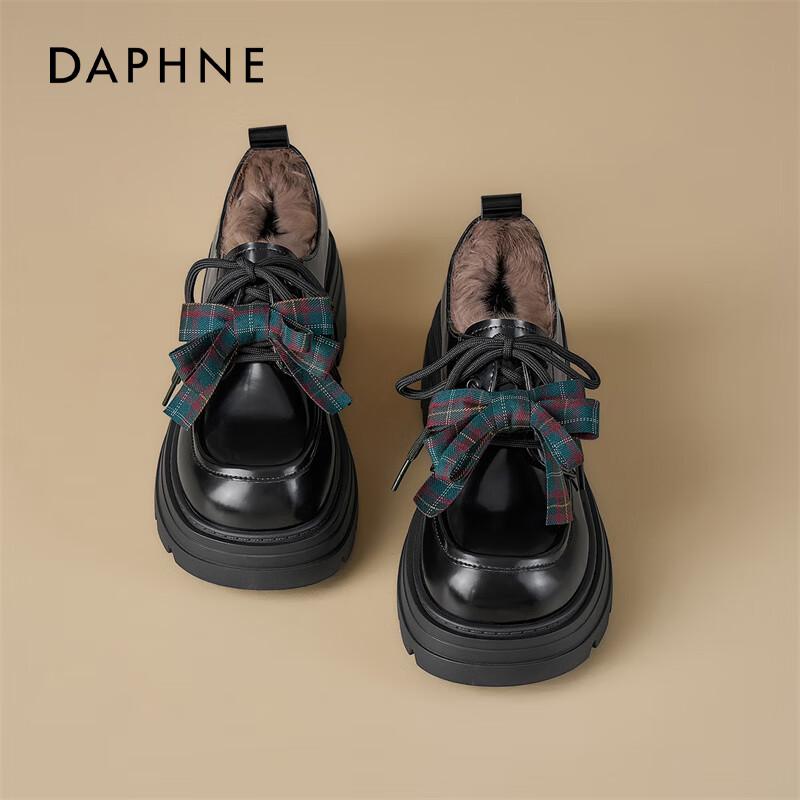 Daphne Women s Bowknot Platform Lace-Up Shoes 36