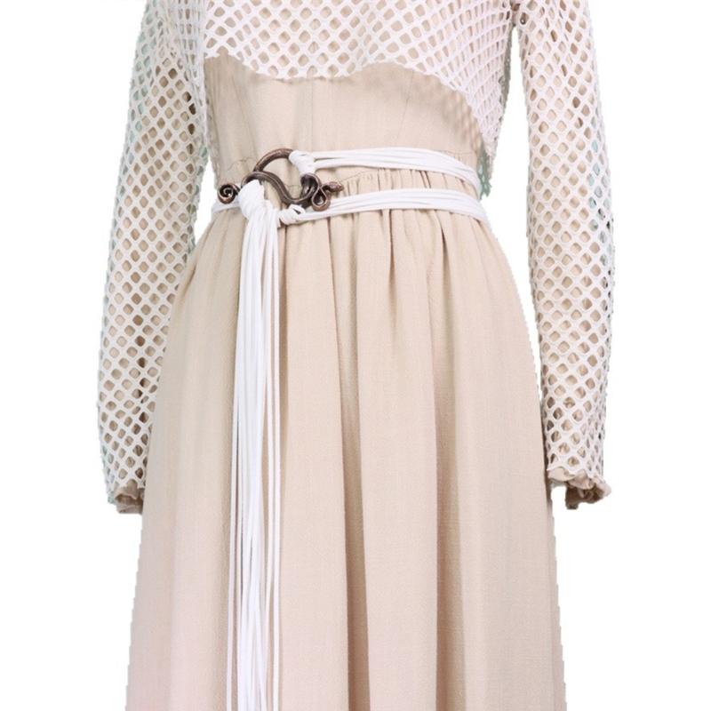 Medieval Extra Long Rope Belt Vikinges Trolles Crosses Rope Belt Norses Witch Waist Belt Long Rope Rings Knotted Belt