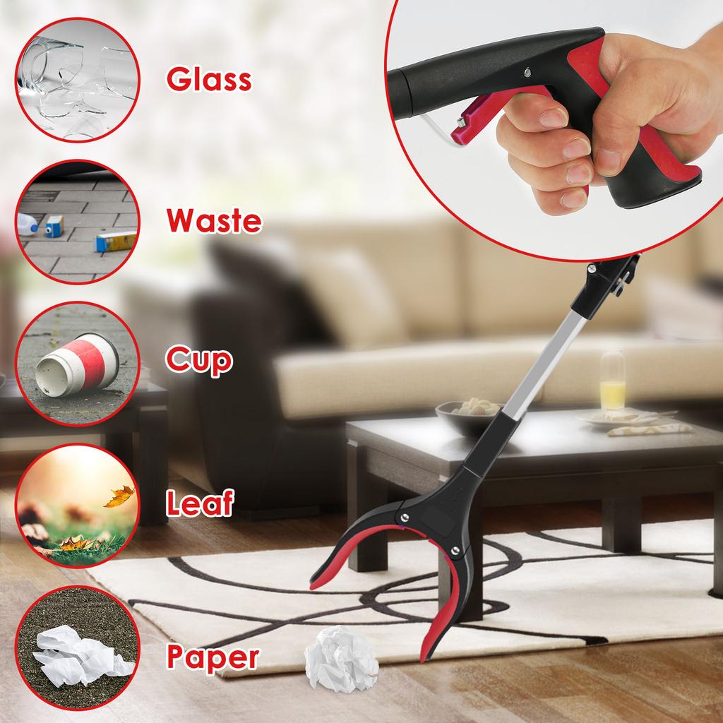 Garbage Picker Gripper Gripper Extender Hand Tools Litter Reachers Picker Portable Collapsible Garbage Grabber with Non-Slip Jaw