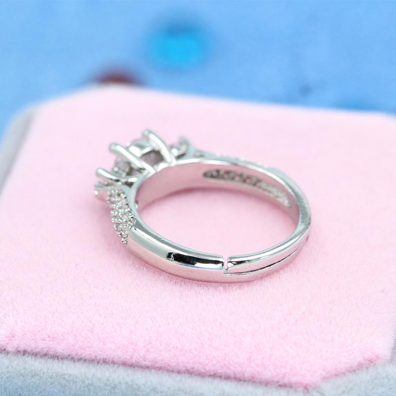 Sace Gems Klassisk kobberlegering sirkonring damesmykker bryllupsløftefestgave