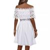 Women's Summer One-Shoulder Off-the-Shoulder Lace Patchwork Dress
