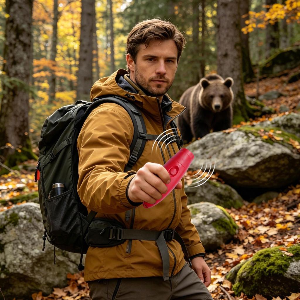 Gear Bear Threat Alert Bear Horn 111dB Outdoor Animal Defense Horn For Camping Hiking Backpacking Travel Outdoor Adventure