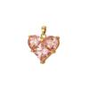 Niche Pink Heart Gemstone Pendant Earrings & Necklace Set in S925 Silver