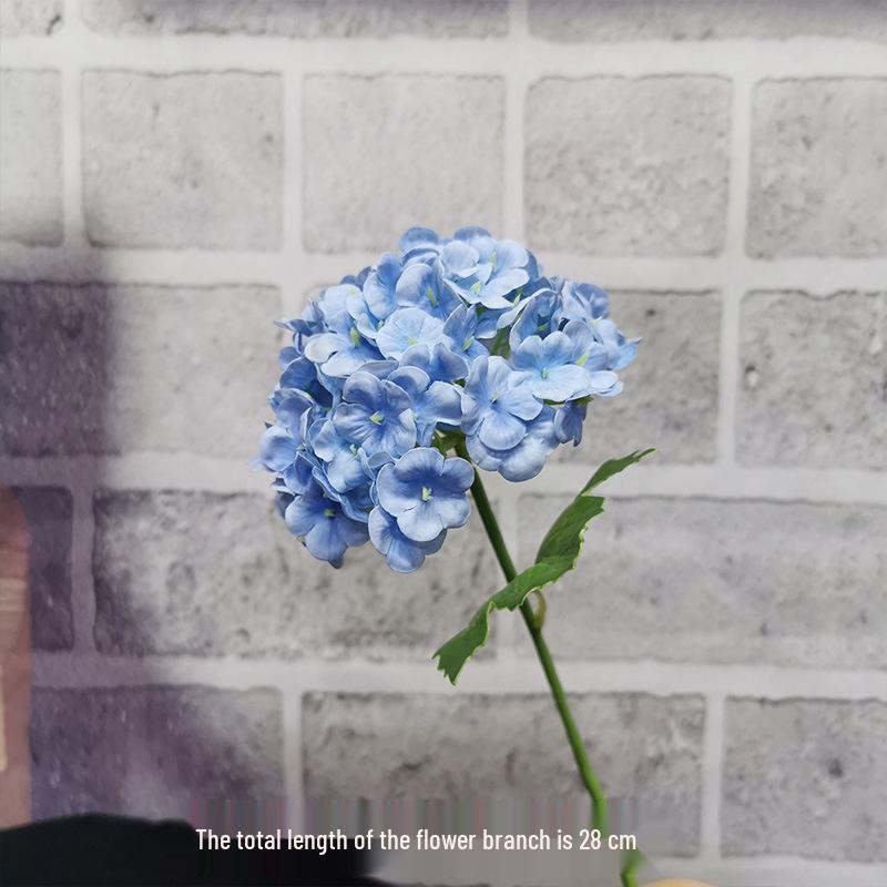 Realistic Hydrangea Single Head Fabric Flower for Dining Table Decor