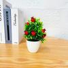 Artificial Potted Watermelon Leaf Plant Faux Decorative Leaf For Living Room Highly Realistic Foliage For Home Furnishings Money Plant