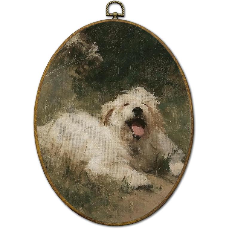 QZQE Vintage Western Cowboy Oval Wall Art Decor Framed, Rustic Country Cowboy Rodeo Oval Canvas Prints, Retro Western Horse Wall Hanging Decor for