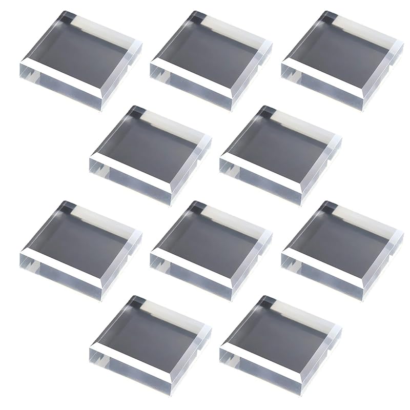 

HAMILO acrylic base square display exhibition set of 10 (6×6×1.5cm)