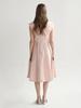 Kaie Big Collar Tuck Detail Midi Dress