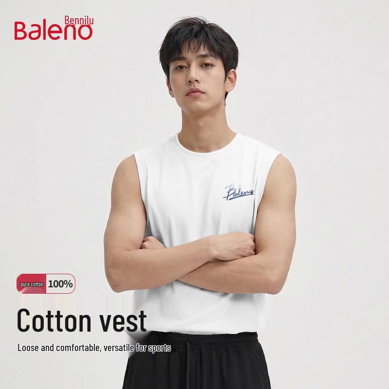 Baleno Men s Pure Cotton Graphic Tank Top S