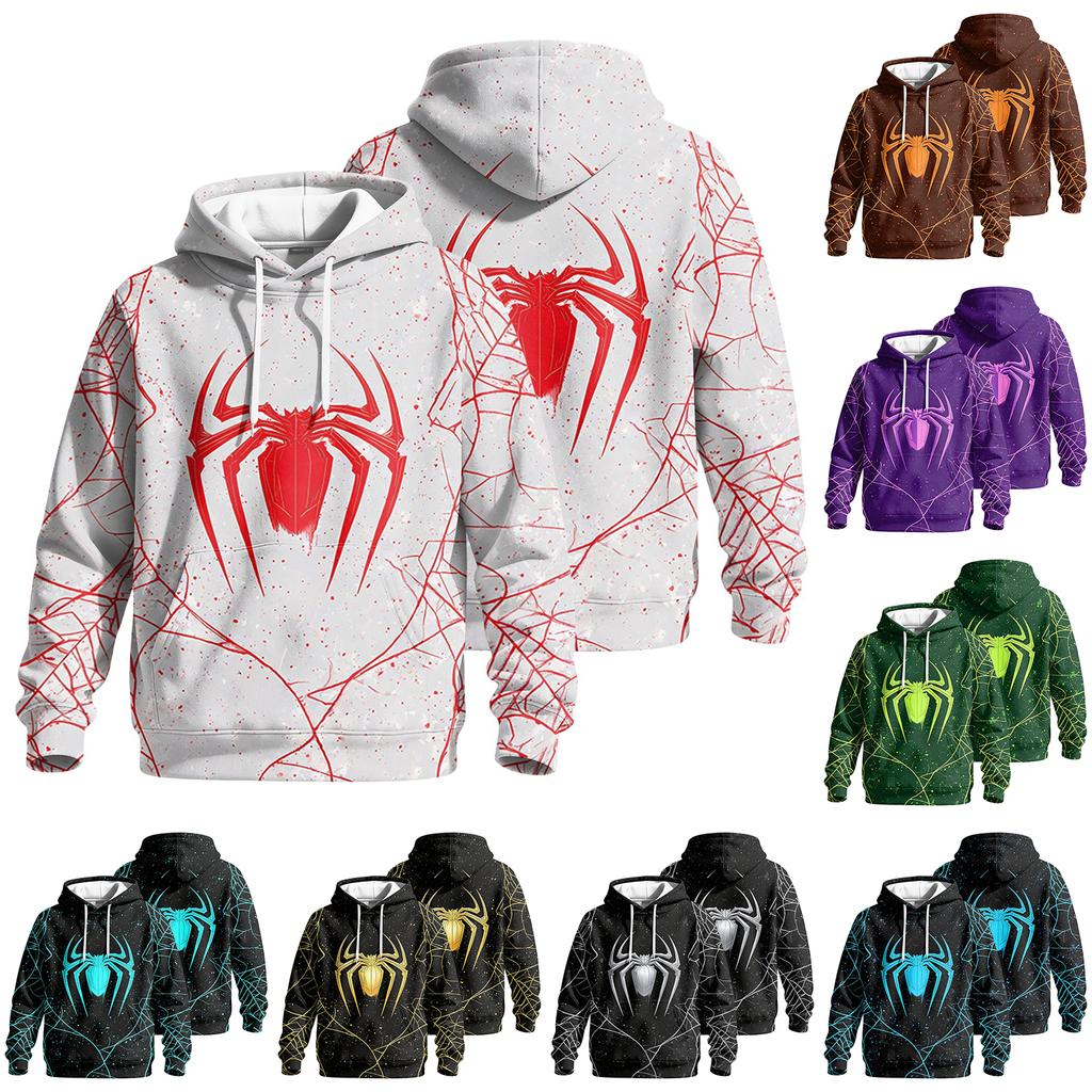 Men's Casual Loose Fit Hoodie with Pocket and Drawstring, Printed Graphic for Everyday Wear