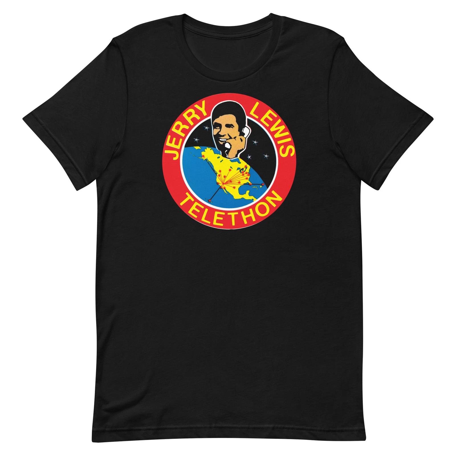 Jerry Lewis Telethon Retro Graphic Tee Shirt Black Unisex t-shirt M