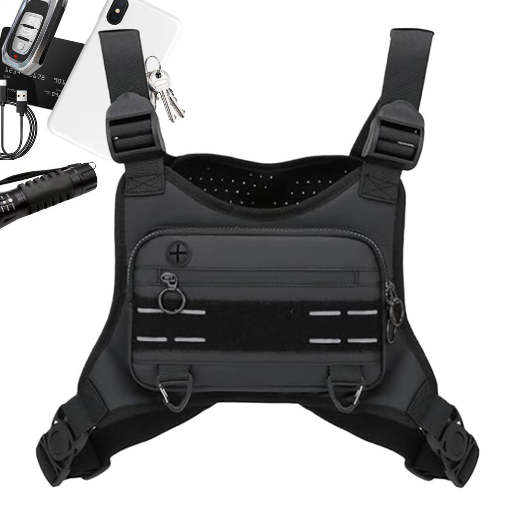 Leichte Weste Brusttasche Für Rucksacktouren Sport Brusttasche Wasserdicht Verstellbar Sport Träger Tasche Handyhalter Zum Laufen