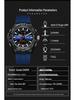 SANDA Multifunctional Outdoor Waterproof Watch with Three-Time Zone and Calendar Features for Students
