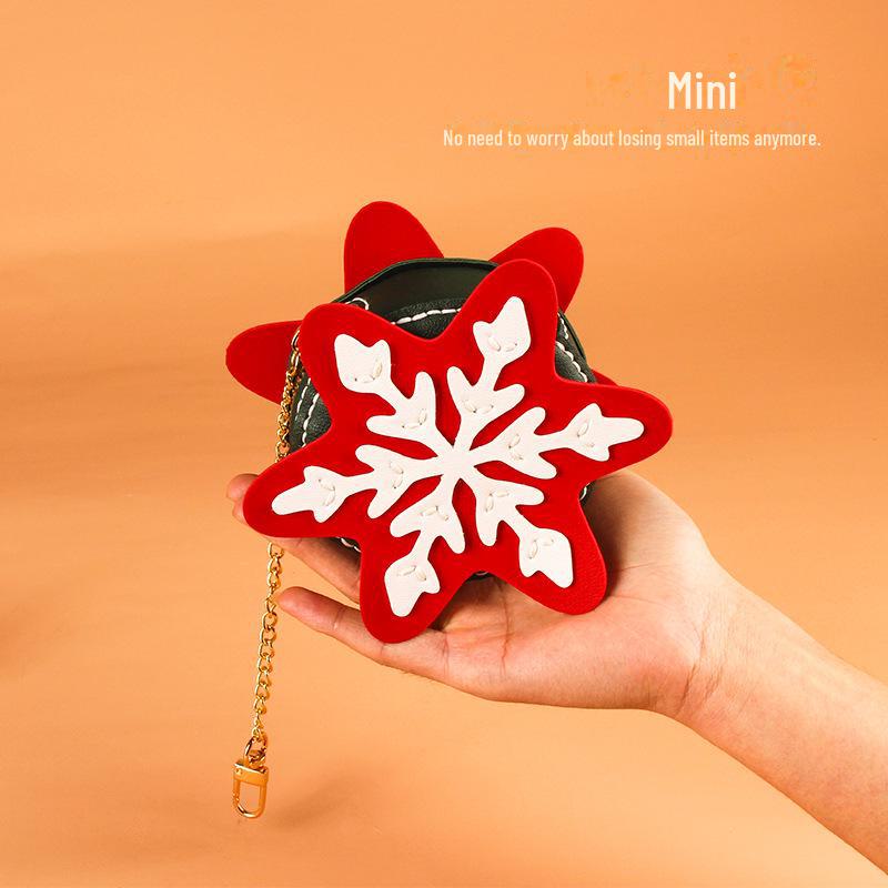 

Зима 2020 Женская снежинка плетеный кошелек подвеска DIY комплект красный