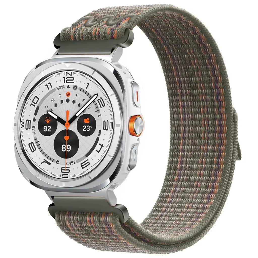 Geborduurd Nylon Bandje voor Samsung Galaxy Watch Ultra 47mm Armband Polsband Sport Ademend Riempje Galaxy Watch 8 Ultra 2026