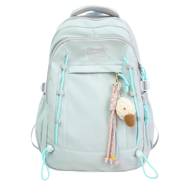 Schoolbag Korean version of college style large-capacity backpack high value lightweight leisure travel backpack junior high school student schoolbag