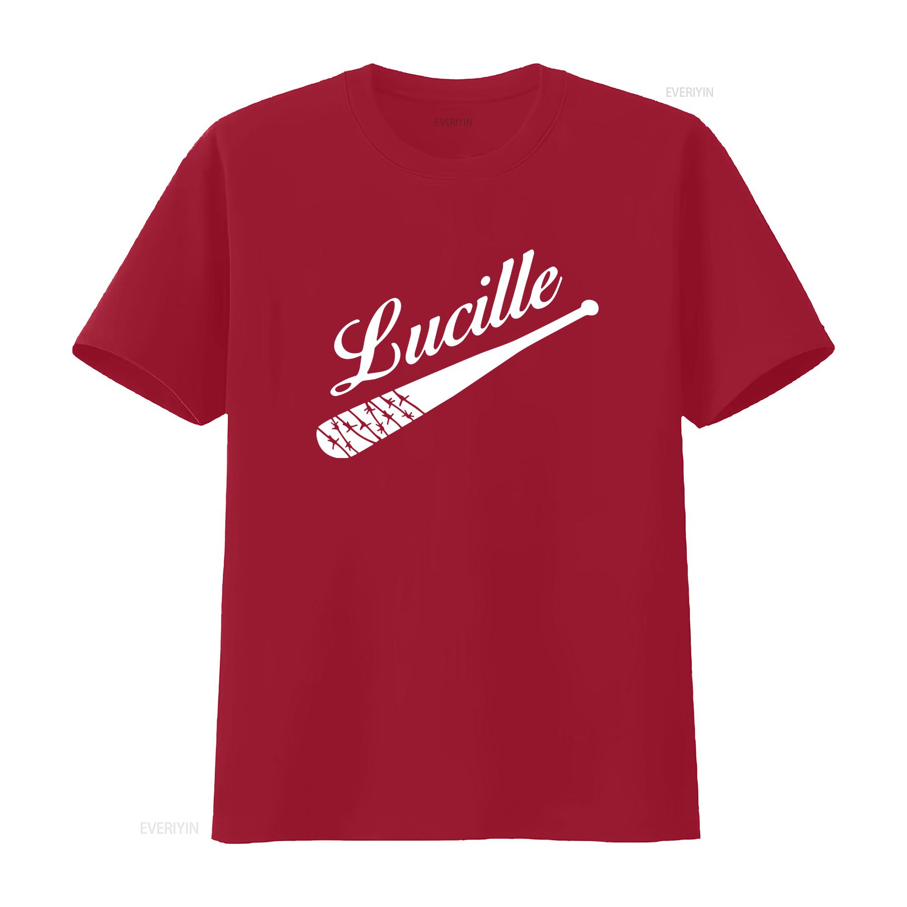 walking dead zombie Lucille Bat T Shirt tee vintage Washed Stretched Soft designer clothes streetwear Casual Slightly Stylish S