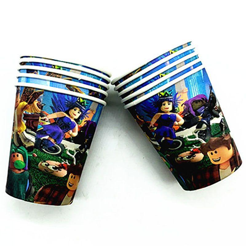 Theme Roblox Game Party Supplies Kids Birthday Banners Cake Decorations Toppers