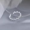 925 Silver Bean Design Open Ring - Women's Luxury Plain Index/Pinky Ring