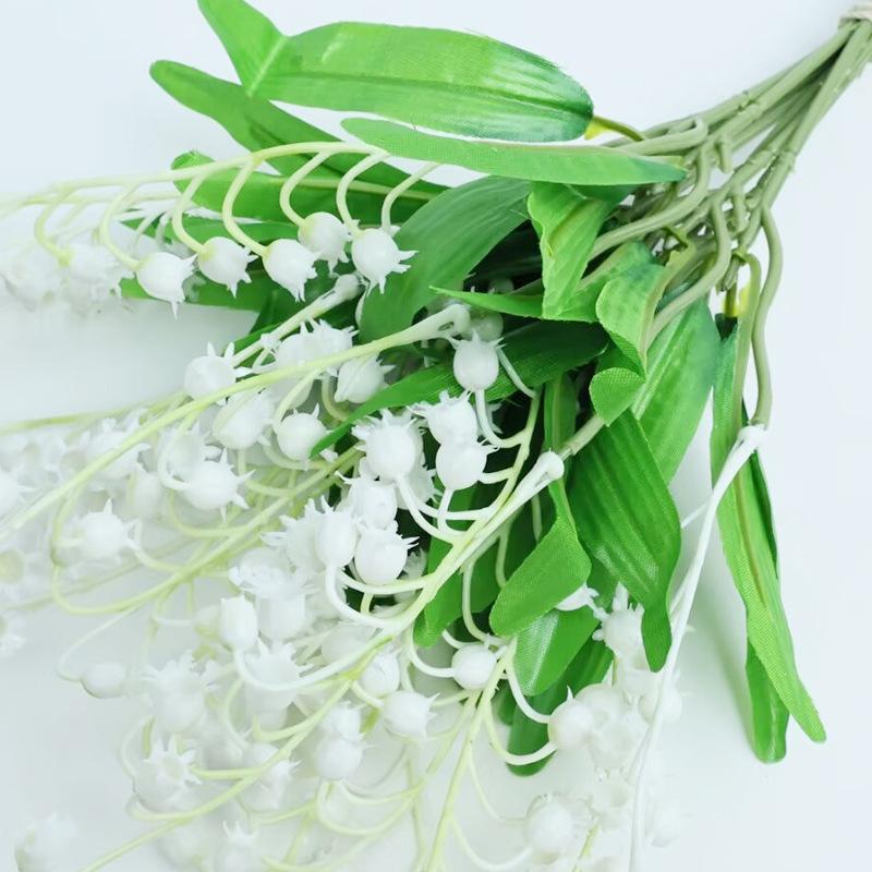 Simulare Nuntă Clopoței de Vânt Orhidee Buchet de Nuntă Adeziv Moale Avansat Plastic Crin de Vale Floare Simulare