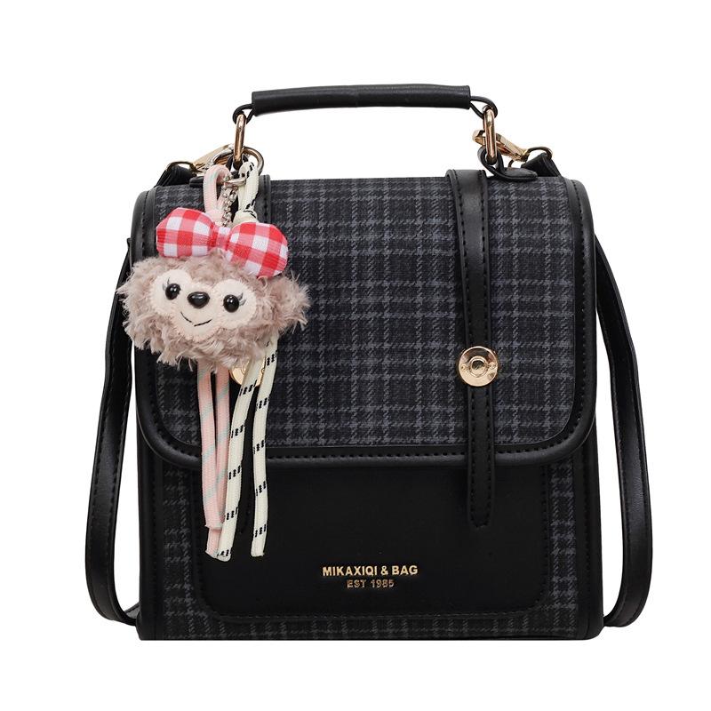Schoolbag Korean Plaid Backpack Women's 1011 New Commuter Backpack College Student School Bag Fashion Travel Backpack Women