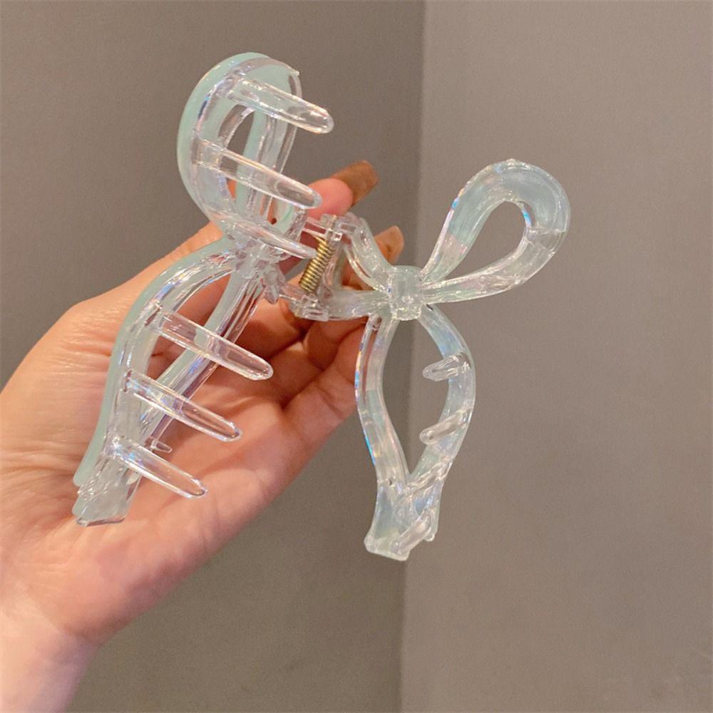 Acetic Acid Acetate Grab Clip Korean Style Large Shark Clip Temperament Bow Hair Claw Party