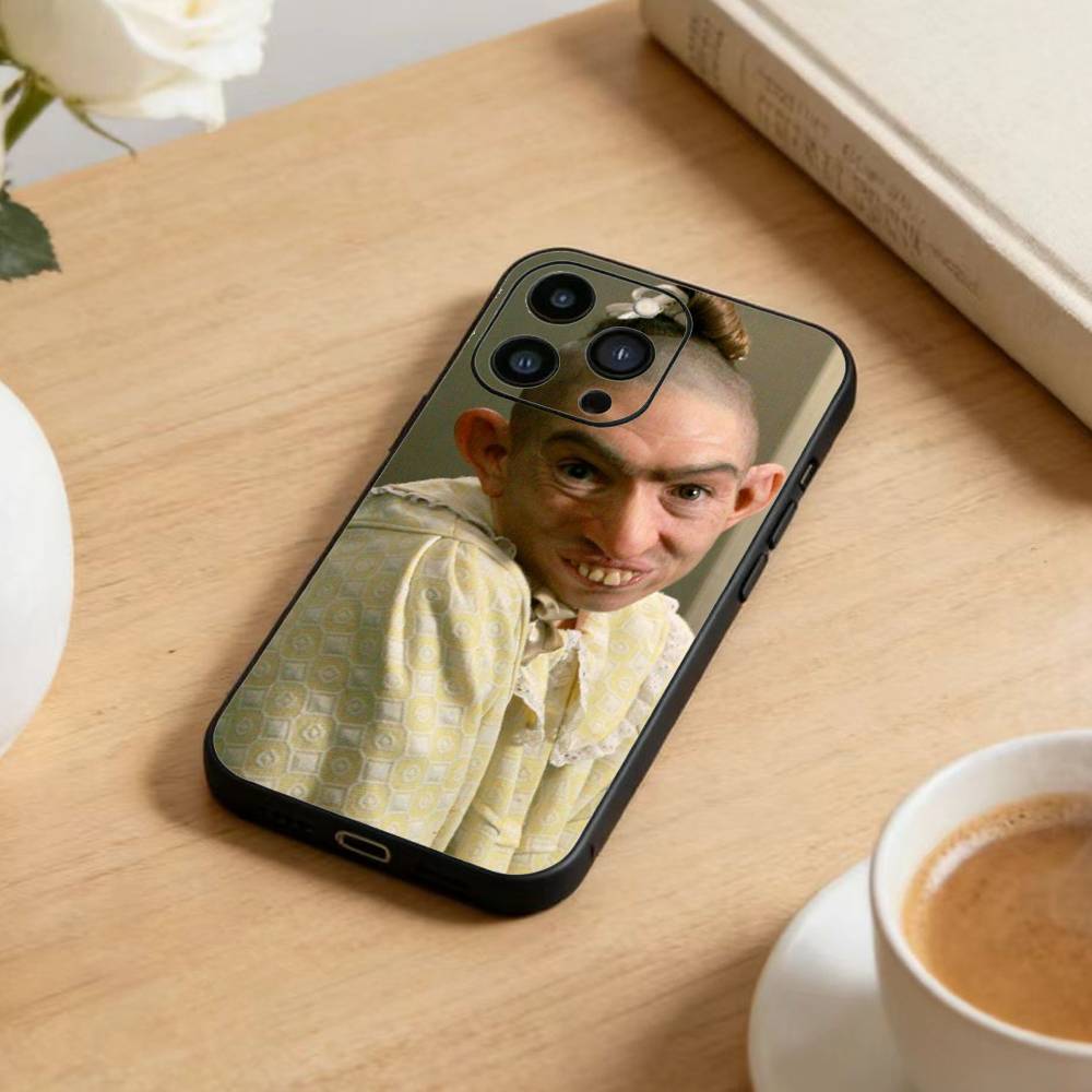 Humorous Ugly Man Funny Phone Case For iPhone 16,15,14,13,12,17,Pro Max,Plus Silicone Black Case