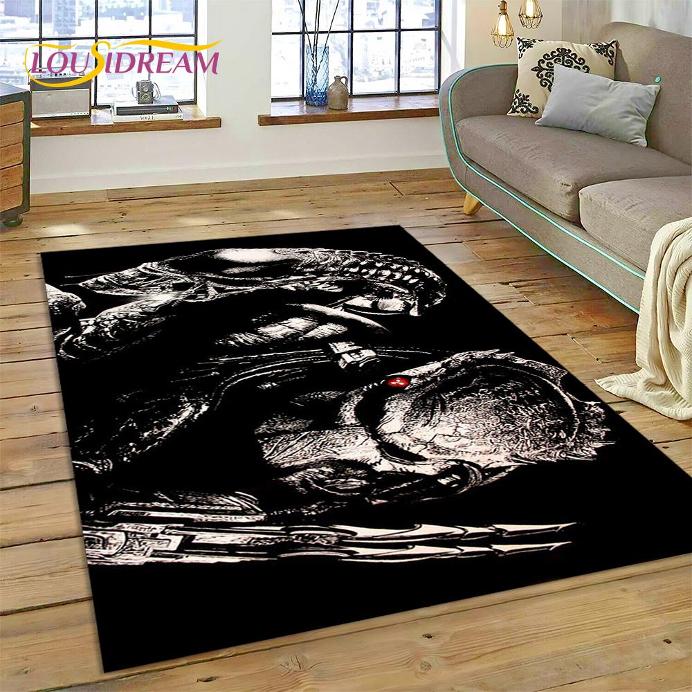 AVP Alien Vs 3D. Tappeto Tappetino Gioco Predator per Casa Soggiorno Camera da Letto Divano Zerbino Decorazione, Tappeto per Area Bambini Tappetino Antiscivolo Regalo