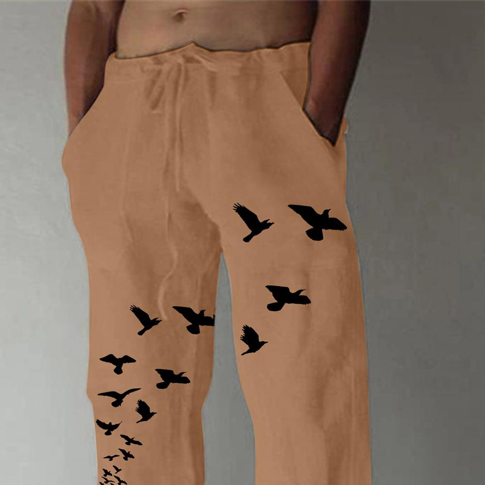 chinese dress ladies Men's 100% Linen Flat Front Dress Pants main image 1