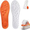 Semelles Steppers pour Hommes Femmes, Semelle Intérieure Technologie Nuage 4D, Semelles Orthopédiques en Mousse à Mémoire pour Chaussures (Orange, 7-8.5 Hommes/9-10.5 Femmes)