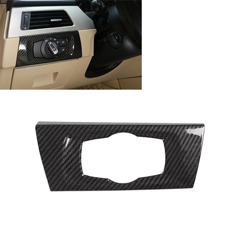A16P-Car Headlight Switch Trim Frame Sticker Interior Accessories For BMW 3 Series E90 2005-2012