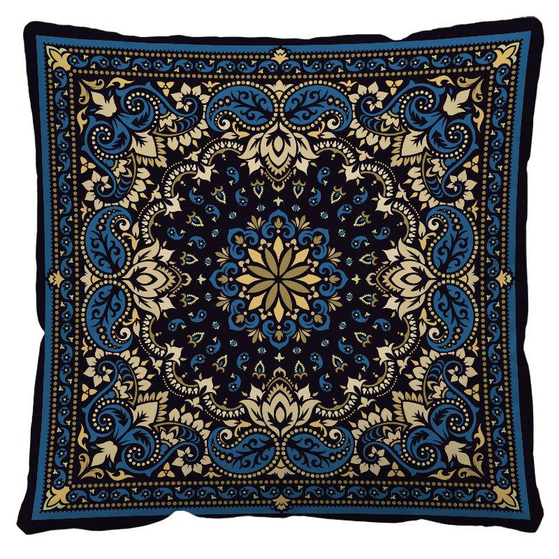 Geometric Cushion Cover Print Ethnic Decorative Pillowcase Sofa Home Decor Peach Skin Pillowcase