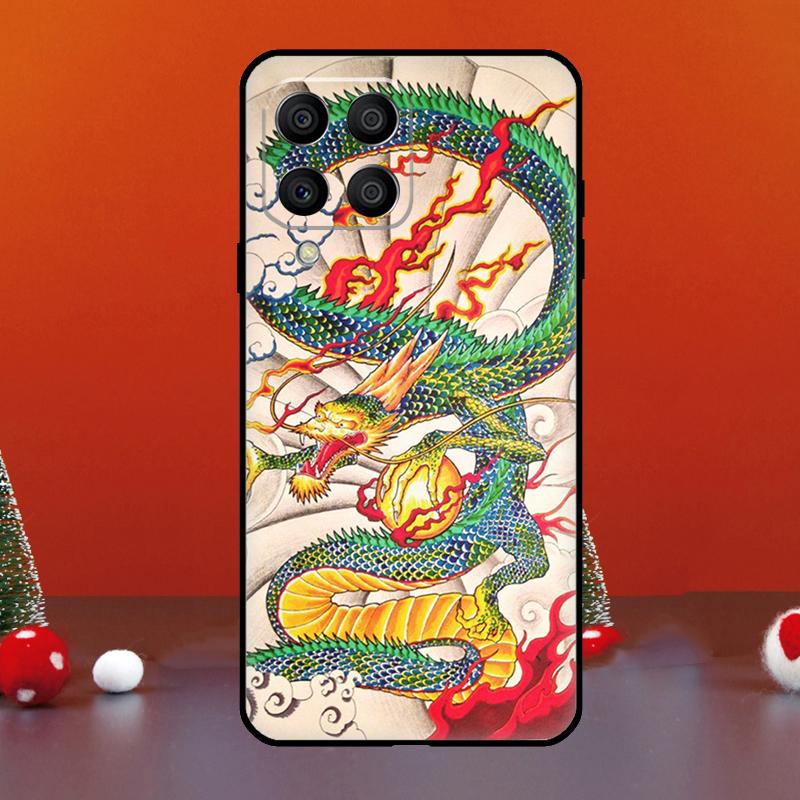 Japanese Dragon Style For Samsung Galaxy M06 M16 M14 M34 M54 M11 M21 M31 M13 M33 M35 M53 M55 M15 M12 M32 M52 Case