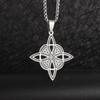 Style Trinity Celtic Knot Shield Pendant Witch Knot Necklace Men Women Irish Protection Amulet Jewelry