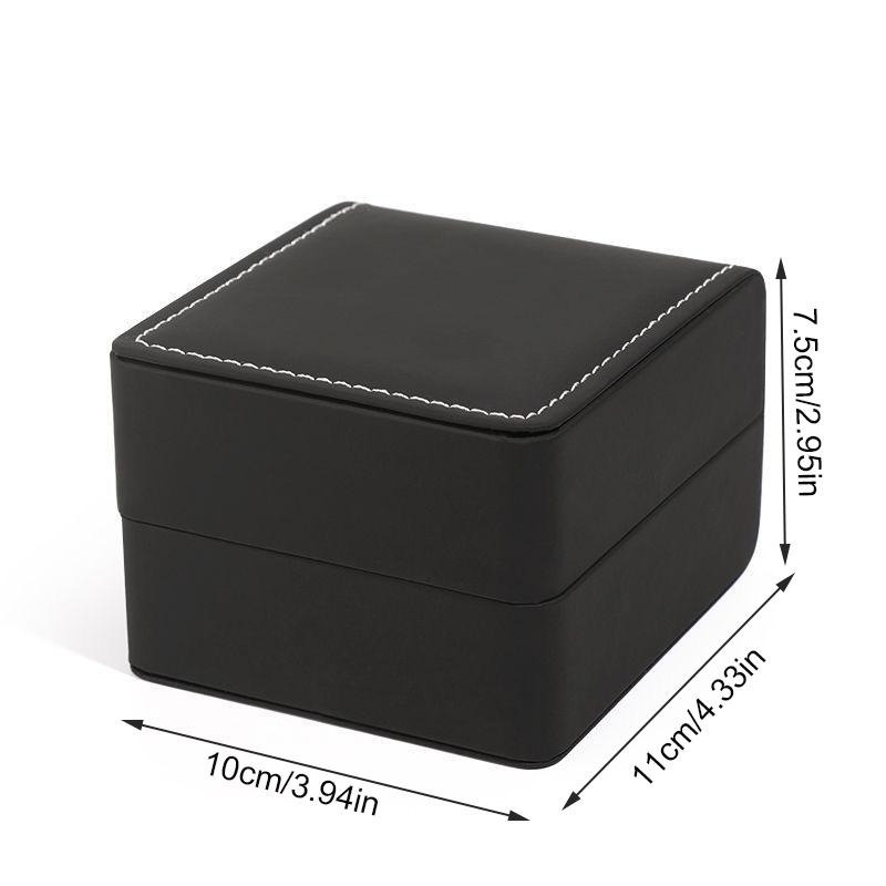 1/2/3Pcs Single Watch Gift Storage Box Square PU Leather with Pillow Portable Wristwatch Display Case for Birthday Gifts
