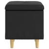 Storage Ottoman Black 40 x 40 x 45 cm Faux Leather